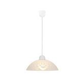 Bronte Lampa Wisząca 1X60W E27 Klosz Biały Z Wzorem