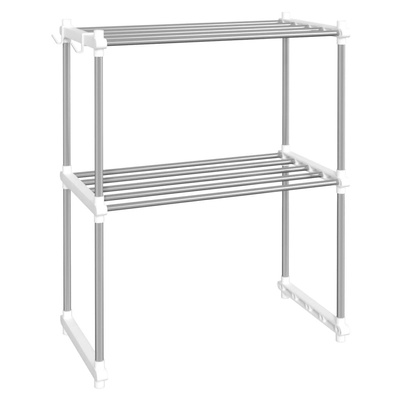Półka na mikrofalówkę, biała, 51x27x63 cm, aluminium