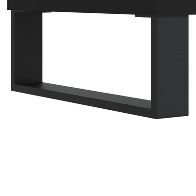 vidaXL Szafka pod TV, czarna, 150x36x30 cm, materiał drewnopochodny