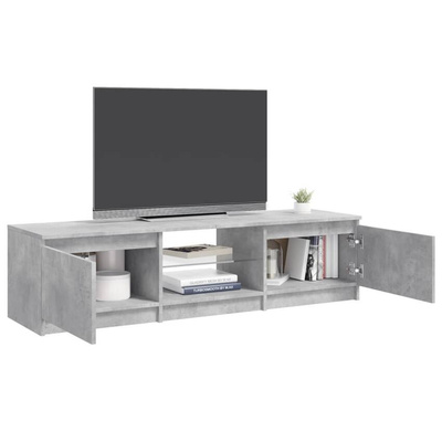 vidaXL Szafka pod TV z LED, szarość betonu, 140x40x35,5 cm