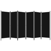 Parawan 6-panelowy, czarny, 300 x 180 cm