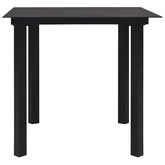 3-cz. zestaw mebli ogrodowych, rattan PVC, czarny