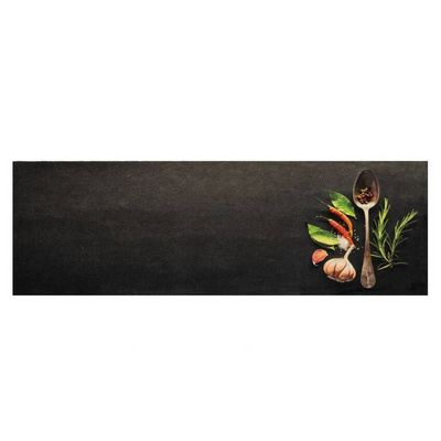 vidaXL Dywanik kuchenny, wzór w przyprawy, 60x180 cm, aksamit