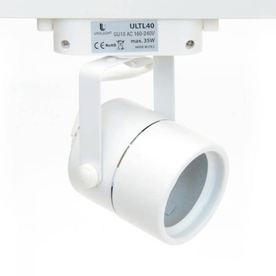 Lampa szynowa (obudowa bez żarówki) -GU10  1-fazowa