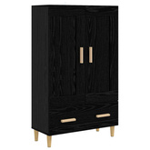 Highboard Czarny dąb 70 x 31 x 115 cm Drewno inżynieryjne