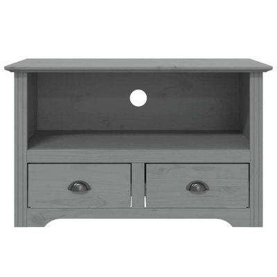 vidaXL Szafka pod TV BODO, 2 szuflady, szara, 91x43x56 cm, sosnowa