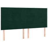 vidaXL Rama łóżka z zagłówkiem, ciemnozielona, 140x200 cm, aksamitna