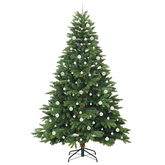 Sztuczna choinka z 300 diodami LED Zielony 240 cm PE i PVC