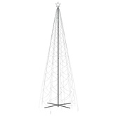 vidaXL Choinka stożkowa, 1400 zimnych białych LED, 160x500 cm