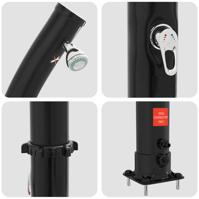 Prysznic solarny z głowicą prysznica 20 l PVC, ABS, Stop cynku