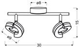 Lampa sufitowa ścienna listwa 2 LED Morris 92-67531