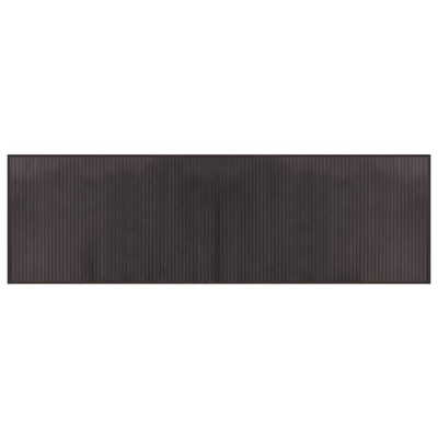 vidaXL Dywan prostokątny, ciemnobrązowy, 60x200 cm, bambusowy