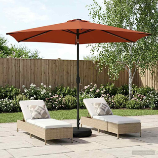 Parasol ogrodowy z oświetleniem LED i podstawą 300 x 300 cm