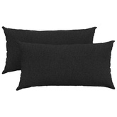 Poduszki na sofę 2 pcs Czarny 80 x 40 cm tkanina