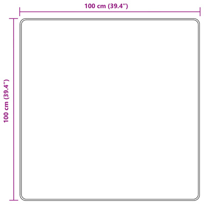 Chodnik dywanowy MARSA Biały 100 x 100 cm Poliester i PVC