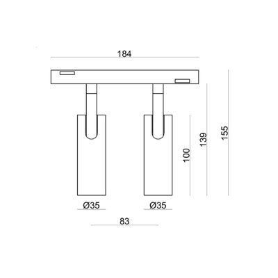 Oprawa szynowa Abigali LWQ-M01 Magneto (48V, ściemnianie 1-10V) 7W 3000K CRI>90