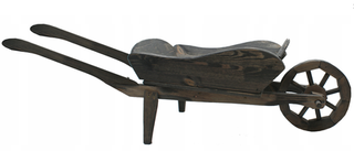 Donica na kwiaty drewniana TACZKA antracyt ogród