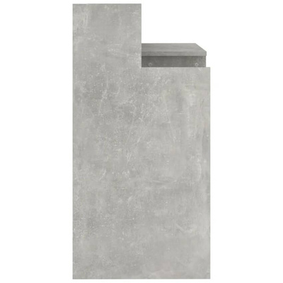 vidaXL Biurko z podświetleniem LED, betonowa szarość, 97x45x90 cm
