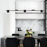 Lampa wisząca Abigali Glichio 35W 120cm liniowa nowoczesna czarna