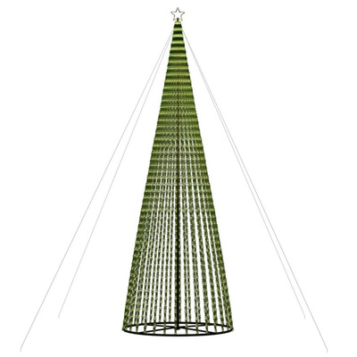 vidaXL Stożkowa choinka z lampek, 1544 ciepłych białych LED, 500 cm