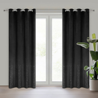 Zasłona Ariadna czarna 140x250