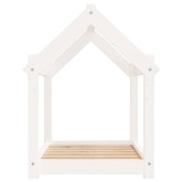 vidaXL Legowisko dla psa, białe, 71x55x70 cm, lite drewno sosnowe