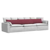 Poduszki na sofę 2 pcs Czerwone wino 200 x 40 cm tkanina