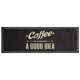 Dywanik kuchenny z napisem Coffee, 60x180 cm, aksamitny vidaXL
