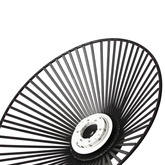 Lampa wisząca Sonte 50 czarna z białym szklanym kloszem nad stół