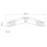 Łącznik elastyczny do szyny, giętki SEVA Flex Connector White biały EDO777425 EDO Solutions