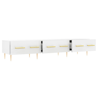 vidaXL Szafka pod TV, biała, 150x36x30 cm, materiał drewnopochodny