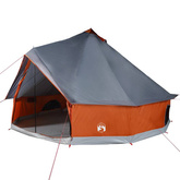 vidaXL Namiot rodzinny tipi, 8-os., szaro-pomarańczowy, wodoszczelny