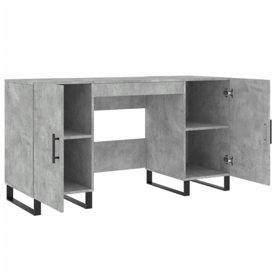 vidaXL Biurko, szarość betonu, 140x50x75 cm, materiał drewnopochodny wariant 9