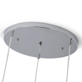 Lampa Wisząca srebrna  Szklana 3x E27 Abruzzo Sfero