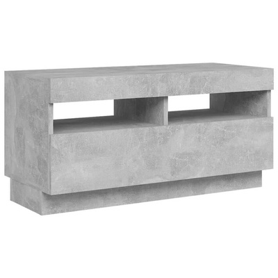vidaXL Szafka pod TV z oświetleniem LED, szarość betonu, 80x35x40 cm