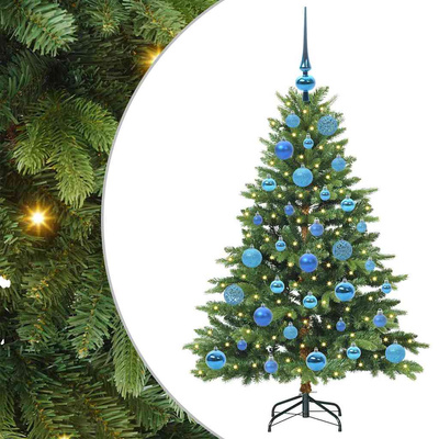 Sztuczna choinka z 150 diodami LED Zielony 120 cm PE i PVC