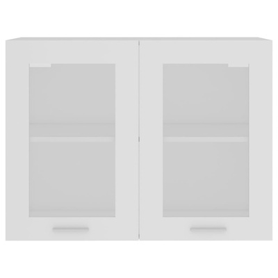 Szafka wisząca z szybą, "Lyon", biała, 80x31x60 cm