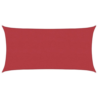 Żagiel przeciwsłoneczny, 160 g/m?, czerwony, 4x7 m, HDPE