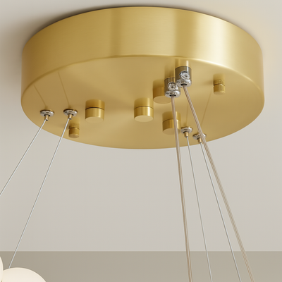 Lampa wisząca Abigali Pontti Big2 56W złoty/mleczne kule