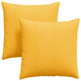 Poduszki na sofę 2 pcs Jasnożółty 60 x 60 cm Tkanina sztruksowa