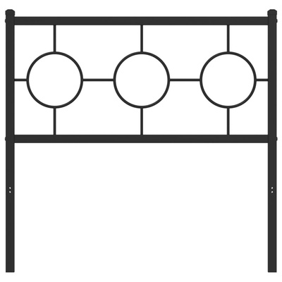 Metalowe wymienne wezgłowie, czarne, 90 cm