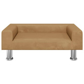 vidaXL Legowisko dla psa, brązowe, 70x45x26,5 cm, aksamitne