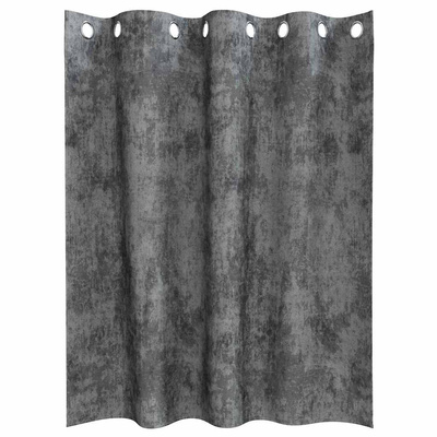 Zasłony z weluru z zasłonami 2 pcs Szary 140 x 140 cm Aksamit