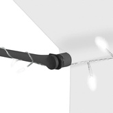vidaXL Ręcznie zwijana markiza z LED, 350 cm, kremowa