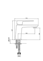 Bateria umywalkowa Paros czarny  Invena