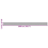 vidaXL Dywan prostokątny, naturalny, 60x1000 cm, bambusowy