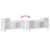 Szafka pod TV, biała, 100x35x55 cm, materiał drewnopochodny vidaXL