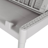 vidaXL Leżak, szary, 186x60x29 cm, PP