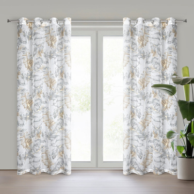 Zasłona Layla srebrna 140x250