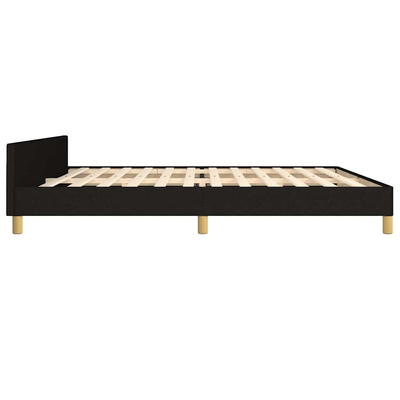 vidaXL Rama łóżka z zagłówkiem, czarna, 200x200 cm, obita tkaniną model standard